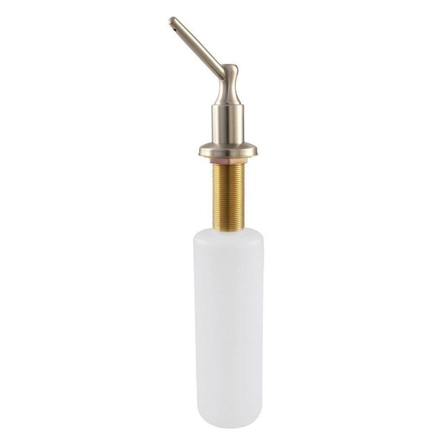 Restoration Kitchen Soap Dispenser Satin Nickel - Kingston Brass: 10oz Brass In-Sink Dispenser, 1 Year Warranty