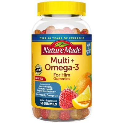 Nature Made Multivitamin for Men with Omega 3 Vitamin & Mineral Gummies - 150ct
