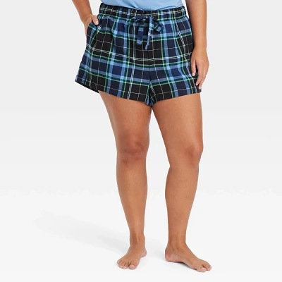 Women Plaid Flannel Pajama Short