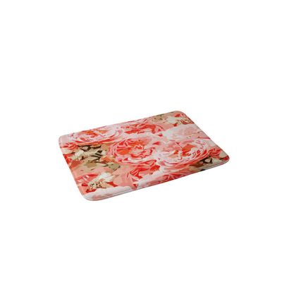 Deny Designs Fiona Floral Memory Foam Bath Rug : Microfiber, Machine Washable, Non-Slip Backing