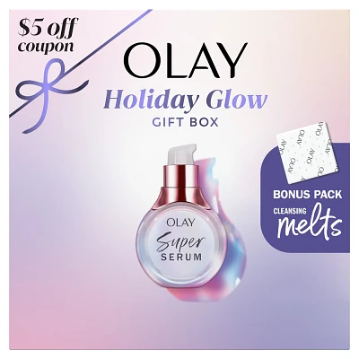 Olay Holiday Glow Kit featuring Super Serum Mini and Vitamin C Cleansing Melts Gift Set