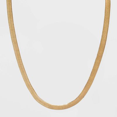 Herringbone Chain Necklace - A New Day Gold