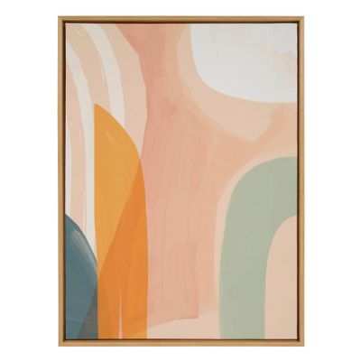 28 x 38 Sylvie Sunrise over Marrakesh Framed Canvas by Kate Aurelia Holloway Natural - Kate & Laurel All Things Decor