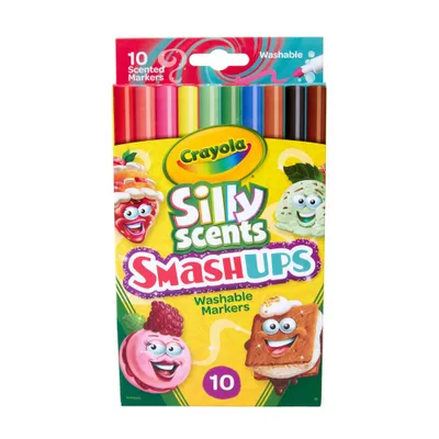 Crayola 10pk Silly Scents Smash Ups Slim Washable Markers