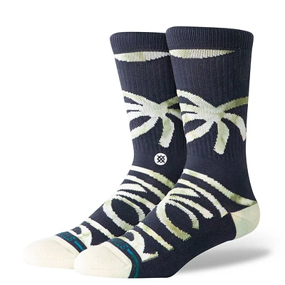 STANCE x WADE Men Palm Twit Tie-Dye Crew Sock - Navy Blue 6-12