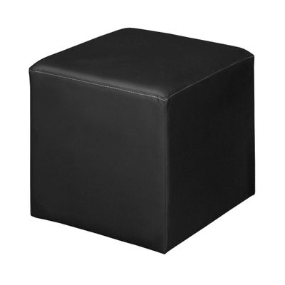 Justin Square Ottoman Black - Regency