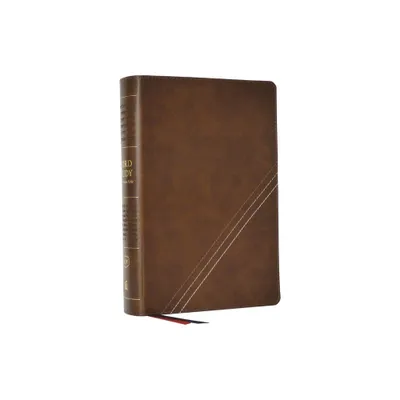 Kjv, Word Study Reference Bible, Leathersoft, Brown, Red Letter, Thumb Indexed, Comfort Print - by Thomas Nelson (Leather Bound)