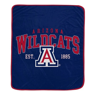 NCAA Arizona Wildcats Vintage Arch Block Flannel Fleece Blanket