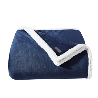 Twin Ultra Soft Plush Solid Bed Blanket Blue - Eddie Bauer: Lightweight Fleece, Machine Washable, Cozy for All Ages