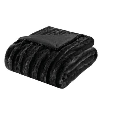 50x60 York Long Faux Fur Throw Blanket