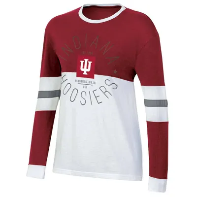 NCAA Indiana Hoosiers Womens Long Sleeve Color Block T-Shirt