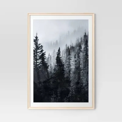 27 x 40 Matted to 24 x 36 Wedge Poster Frame Natural - Threshold