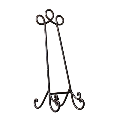 Storied Home Metal Easel : Stand for Display, Tabletop & Floor, Indoor Black Decorative Sculpture