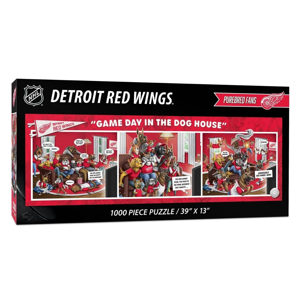 NHL Detroit Red Wings Game Day in the Dog House Puzzle - 1000pc |  MarketFair Shoppes