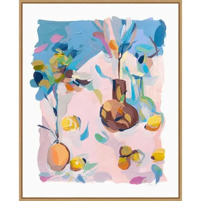 23 x 28 Still Life Vases XXV by Joanne Hastie Framed Canvas Wall Art Print - Amanti Art: Hand-Stretched, Modern Decor