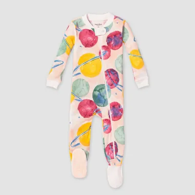 Burts Bees Baby Baby Girls 1pc Outerspace Snug Fit Footed Pajama