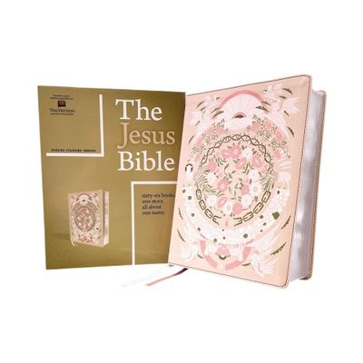 The Jesus Bible Artist Edition, Esv, Leathersoft, Peach Floral - by Zondervan (Leather Bound)