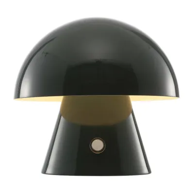 7 Porcini Bohemian Touch Sensor LED Mushroom Lamp: Rechargeable, Metal - JONATHAN Y