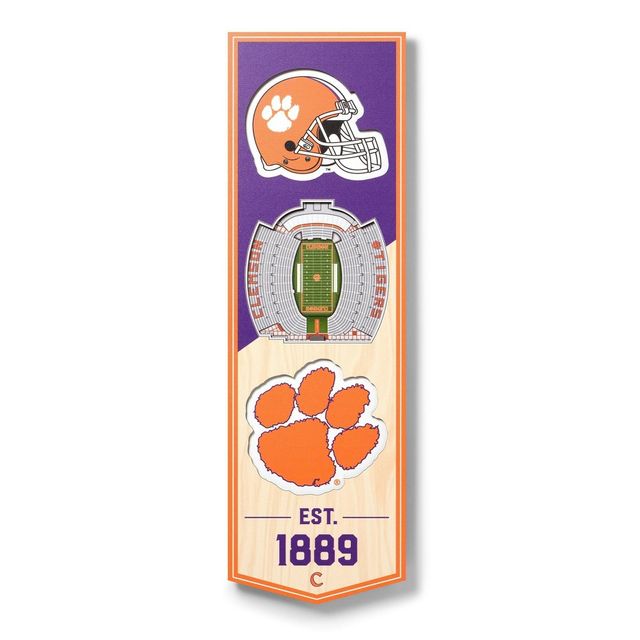 NCAA Clemson Tigers 6x19 Stadium Banner