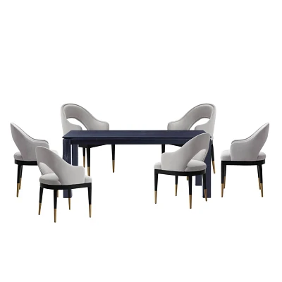 Manhattan Comfort 7pc Rockaway and Carrington Modern Dining Set