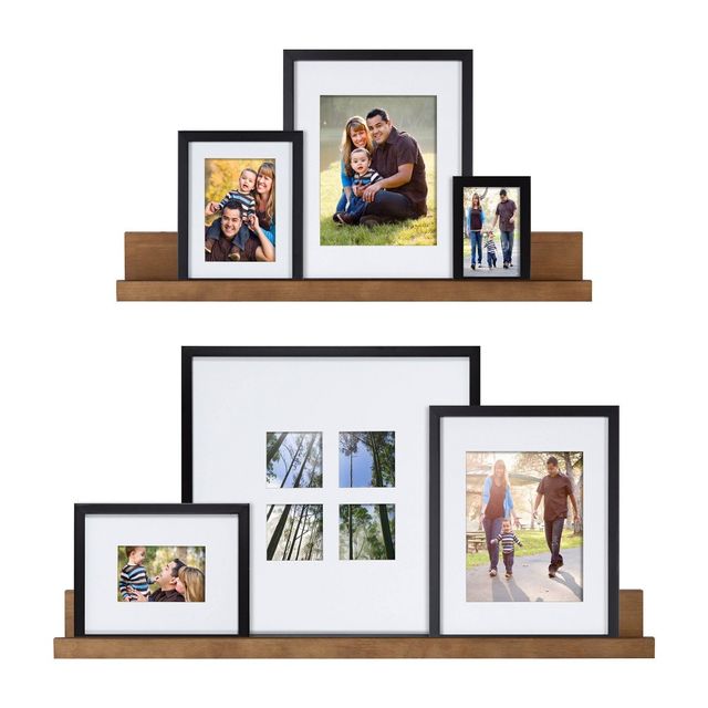 8pc Gallery Frame Box Set  - Kate & Laurel All Things Decor: Wall Display, Matted, MDF