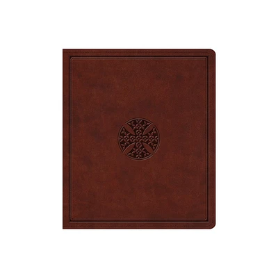 ESV Journaling Bible (Trutone, Brown, Mosaic Cross Design) - (Leather Bound)