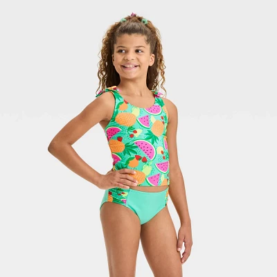 Girl Fruit Printed Tankini Set