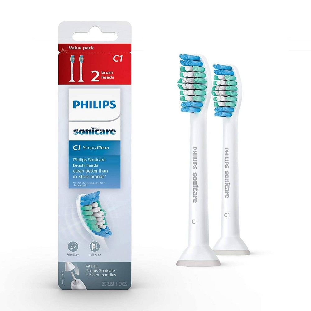 fredelig lokal Komprimere Philips Sonicare SimplyClean Replacement Electric Toothbrush Head -  HX6012/04 - White - 2pk | Connecticut Post Mall
