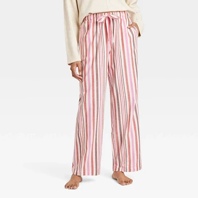 Women Striped Flannel Pajama Pant