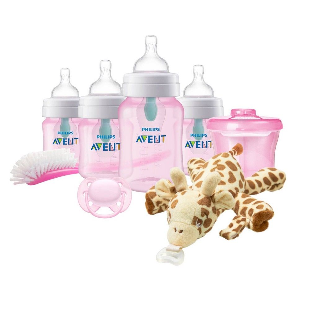 Psychologisch vrouw Knikken Philips Avent Anti-Colic Baby Bottle with AirFree Vent Newborn Gift Set  with Snuggle - Pink - 8pc | Connecticut Post Mall