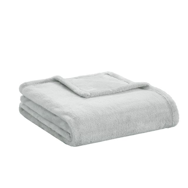 60x70 Oversized Microlight Plush Solid Throw Blanket  - Intelligent Design: Hypoallergenic, OEKO-TEX Certified