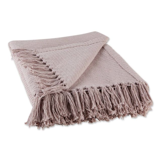50x60 Solid Ribbed Throw Blanket Lilac - Design Imports