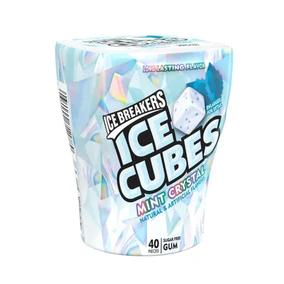 Ice Breakers Ice Cubes Mint Crystal Flavored Gum - 3.24oz