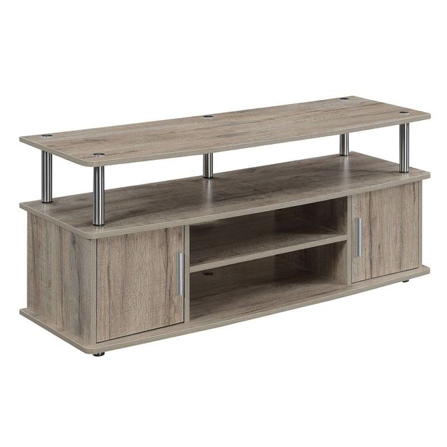 Breighton Home Catalina Entertainment Center: Modern TV Console for 60 TVs, Nickel Hardware