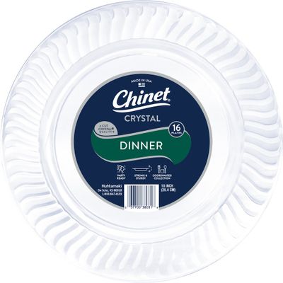 Chinet Crystal Dinner Plate 10 - 16ct