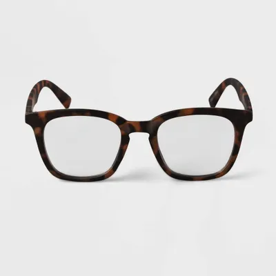 Men's Round Blue Light Filtering Acetate Glasses - Goodfellow & Co™ Brown