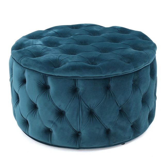 Zelfa New Velvet Ottoman