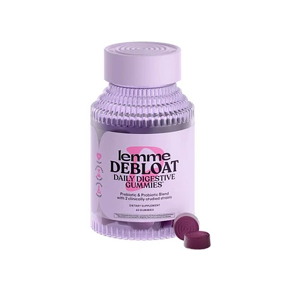 Lemme Debloat Daily Digestive Probiotic Vegan Gummies