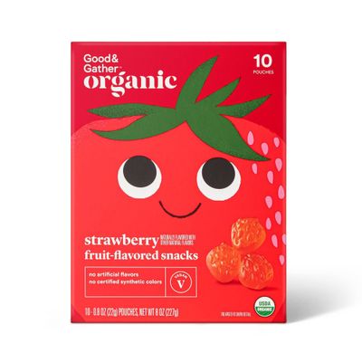 Organic Strawberry Fruit Snacks - 10ct - Good & Gather
