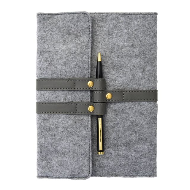 Fabric Snap Closure Lined Journal Gray - Gartner Studios