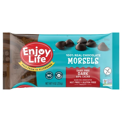 Enjoy Life Dark Chocolate Dairy Free Vegan Baking Morsels - 9oz