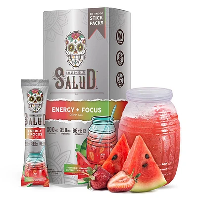 Salud Energy + Focus Fresanda | Strawberry Watermelon Drink Mix - 6ct