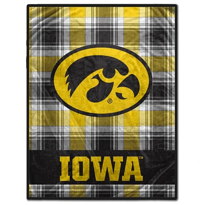 NCAA Iowa Hawkeyes Plaid Ultra Cozy Throw Blanket