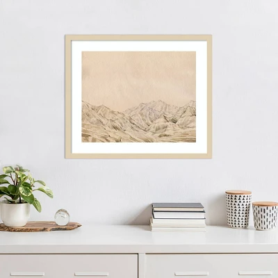 Amanti Art 25x21 Twilight Mountain Peaks III by Grace Popp Wood Framed Wall Art Print: Modern Lithograph, Hardwood Frame