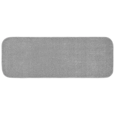 Garland Rug Gramercy 22x60 Bath Rug Silver: Non-Skid, Machine Washable, Polypropylene Runner Mat