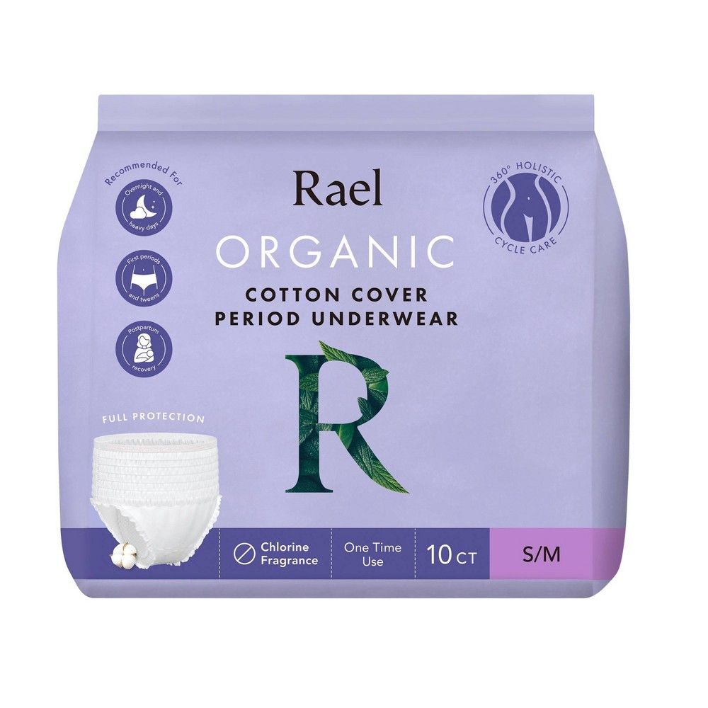 Rael Organic Cotton Overnight Period Underwear - Unscented - S/M