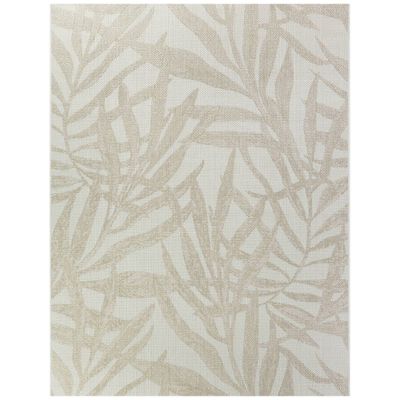 92x12 Palm Indoor/Outdoor Rug Neutral - Threshold