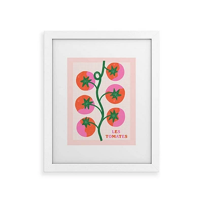 Deny Designs Melissa Donne Les Tomates White Framed Art Print