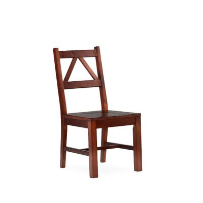 Titian Solid Wood Office Chair Espresso Brown - Linon: Antique Tobacco Finish, Pine Frame, Armless