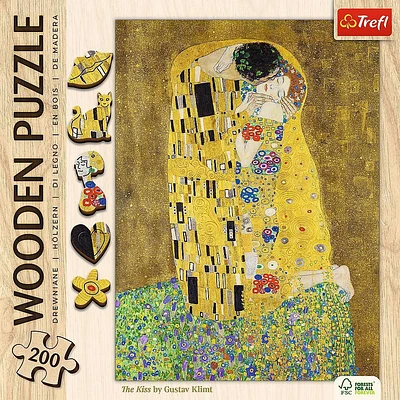 Trefl Wood Kiss by Gustav Klimt- 200pc